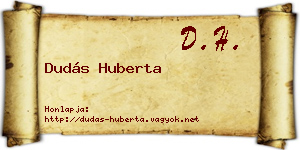 Dudás Huberta névjegykártya